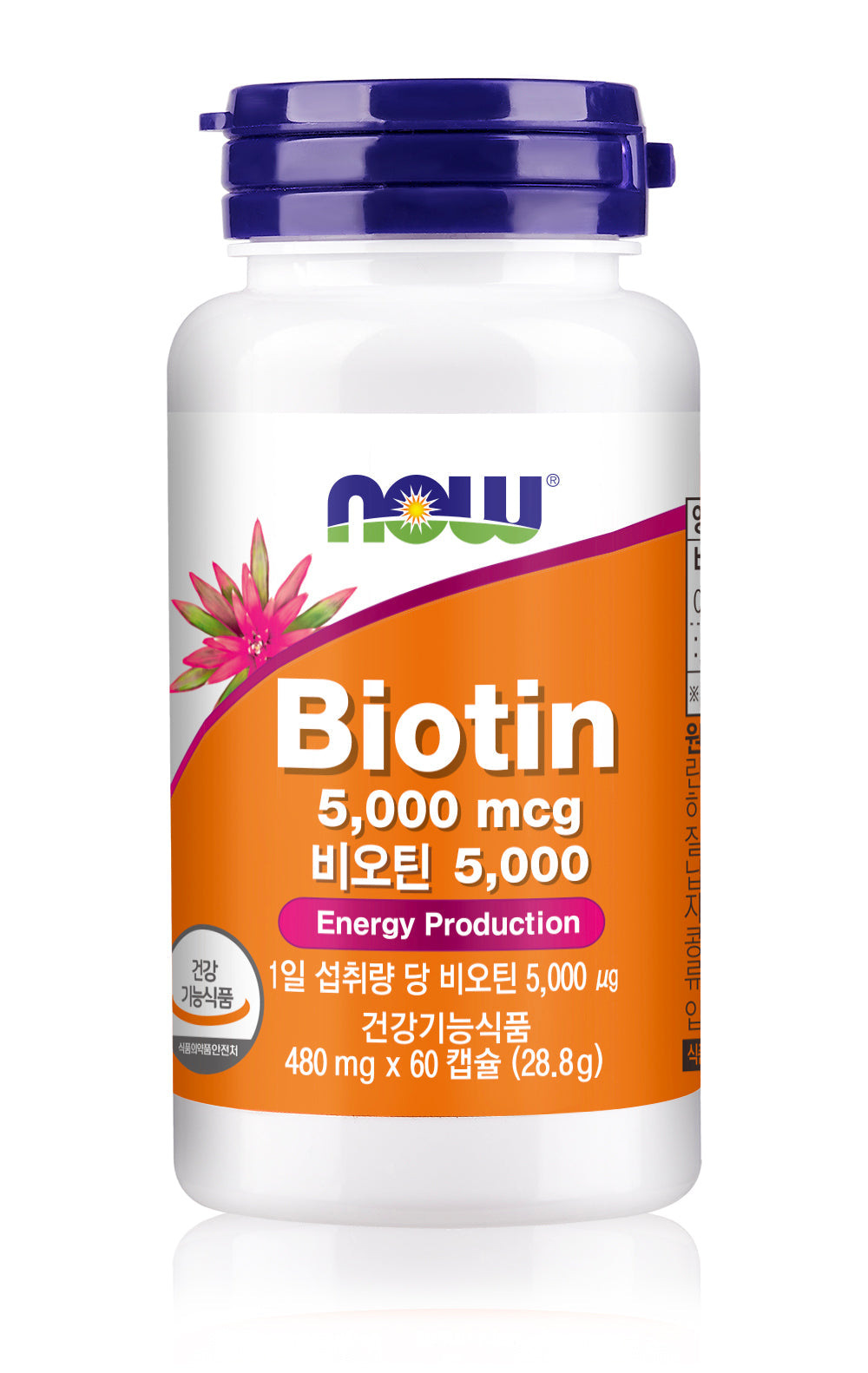 NOW FOODS BIOTIN 5000 - High Potency Biotin Supplement for Healthy Hair, Skin, and Nails 480mg 60 Veg Capsules - Bloom Concept