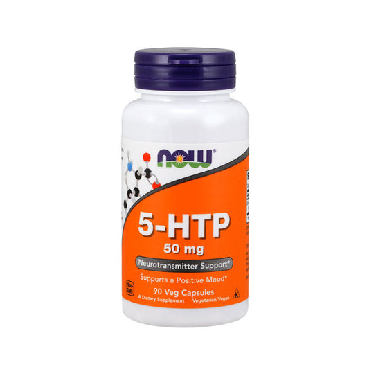 NOW Supplements, 5-HTP (5-hydroxytryptophan) 50 mg, Neurotransmitter Support*, 90 Veg Capsules - Bloom Concept