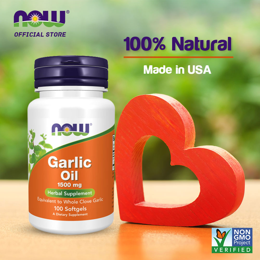 NOW Supplements, Garlic Oil 1500 mg, Serving Size Equivalent to Whole Clove Garlic, 100 Softgels - Bloom Concept