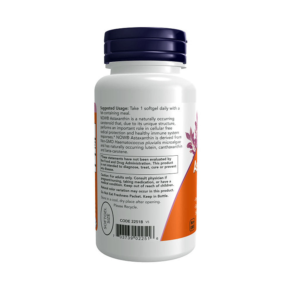 NOW Foods Supplements, Astaxanthin 10mg, Extra Strength, 60 Softgels - Bloom Concept