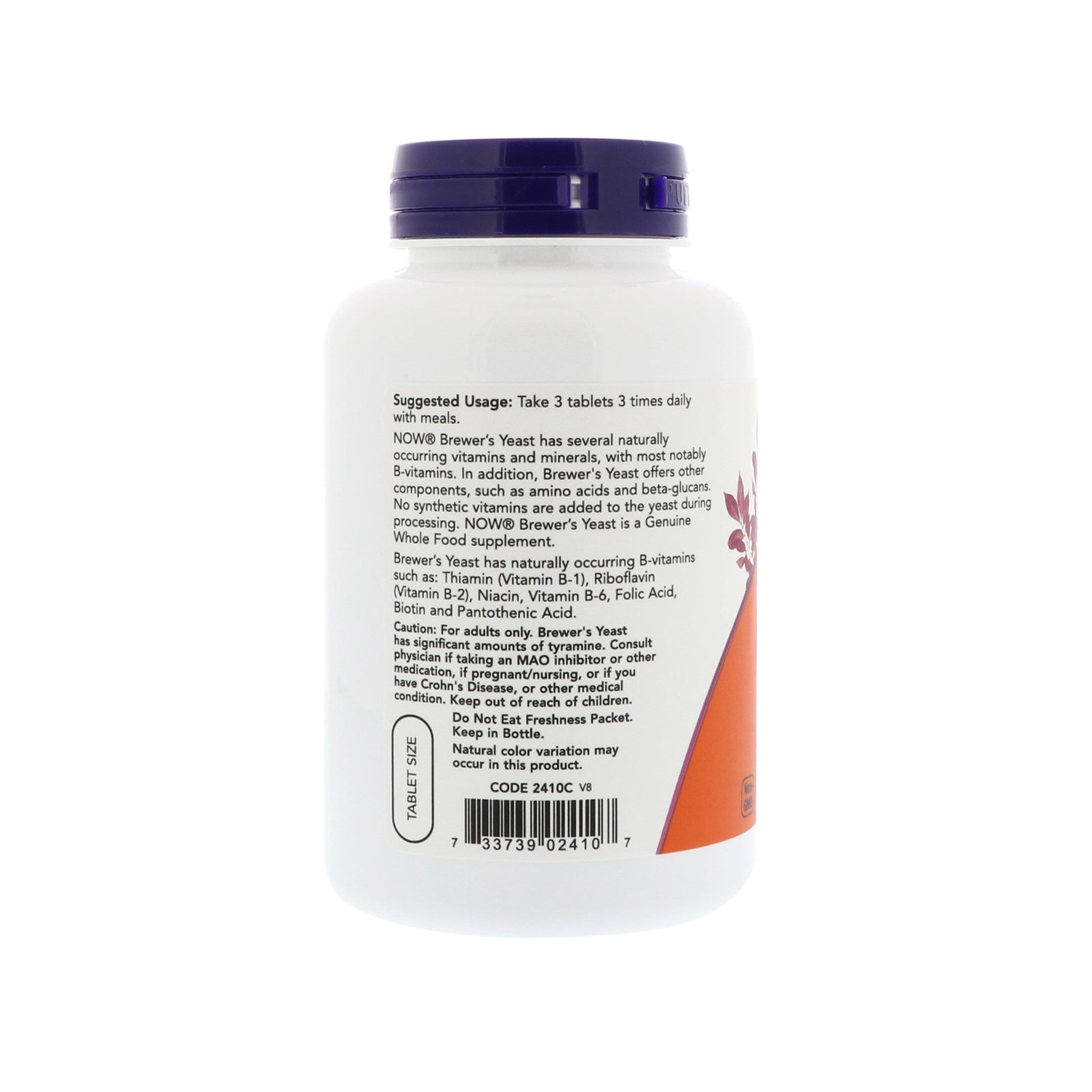 NOW Foods, Brewer's Yeast 650 mg with naturally occurring B-Vitamins, 200 Tablets - Bloom Concept