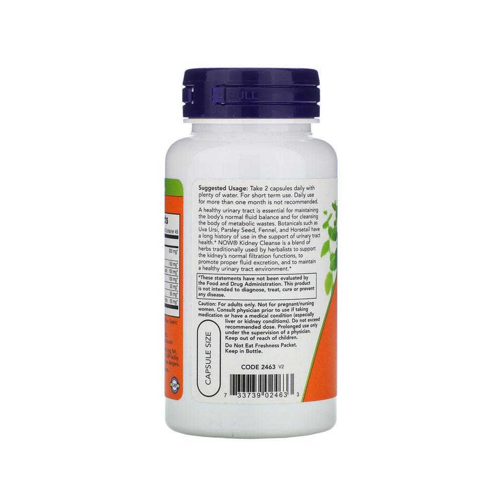 NOW Supplements, Kidney Cleanse with Uva Ursi, Parsley Seed, Fennel, and Horsetail, 90 Veg Capsules - Bloom Concept