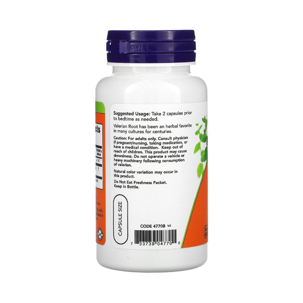 NOW FOODS Supplements, Valerian Root (Valeriana officinalis) 500 mg, Herbal Supplement, 100 Veg Capsules - Bloom Concept