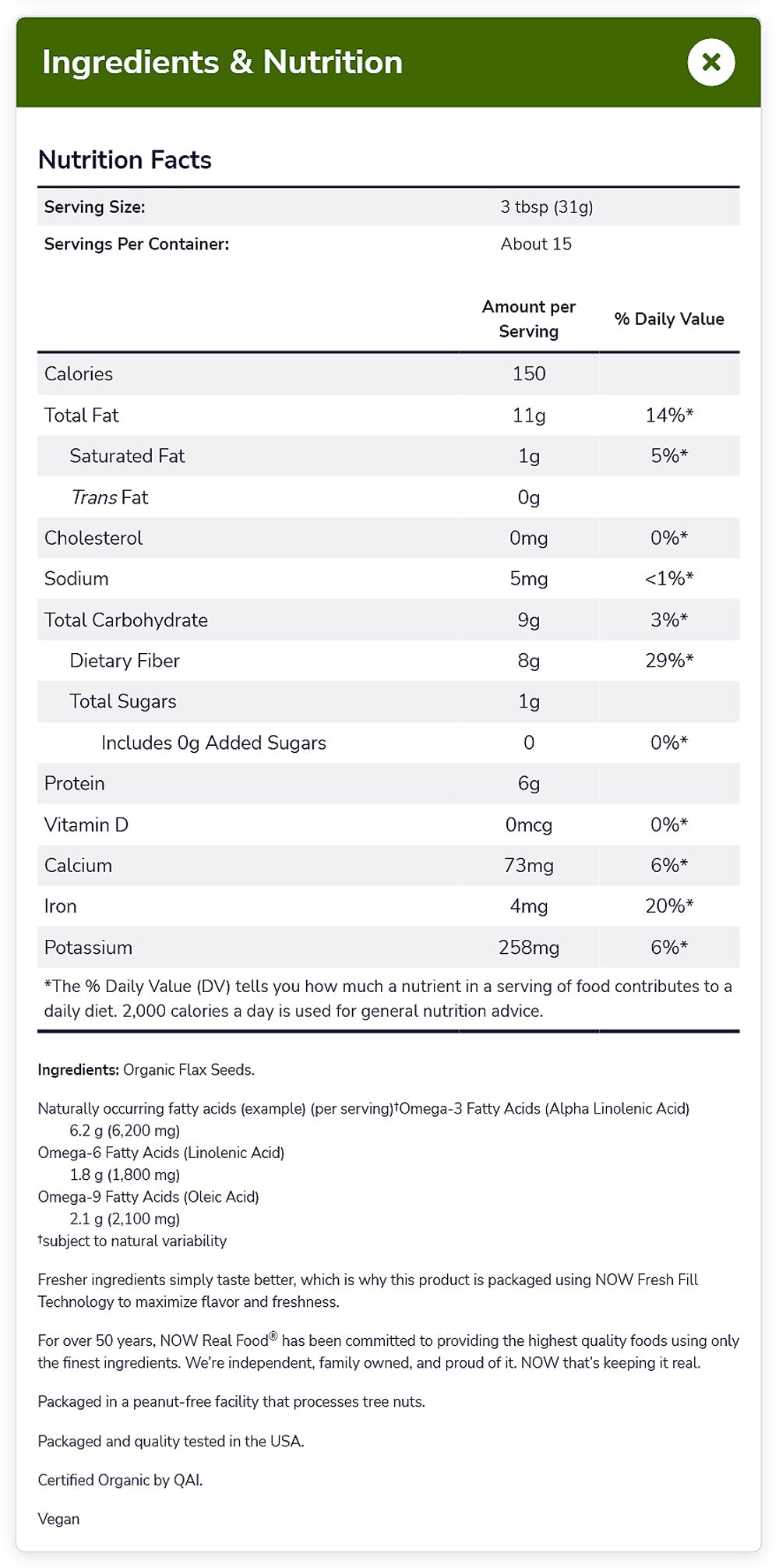 NOW Foods, Organic Flax Seed Meal, Source of Essential Fatty Acids and Fiber, Cold-Processed, Certified Non-GMO, 12-Ounce (340 g) - Bloom Concept