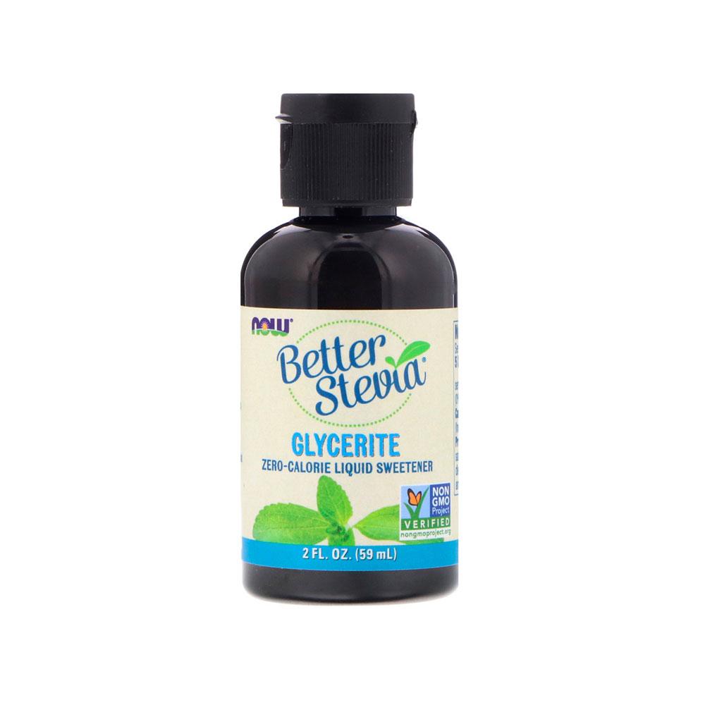 NOW Foods, Better Stevia Liquid, Glycerite, Zero-Calorie Liquid Sweetener, Low Glycemic Impact, Certified Non-GMO, 2-Ounce (59ml) - Bloom Concept