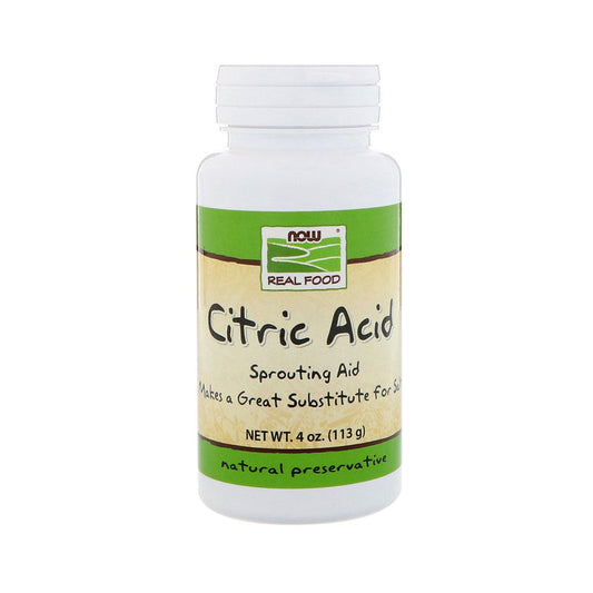 NOW Foods, Citric Acid, Sprouting Aid, Great Substitute for Salt, Preservative Found in Citrus Fruits, 4-Ounce (113g) - Bloom Concept