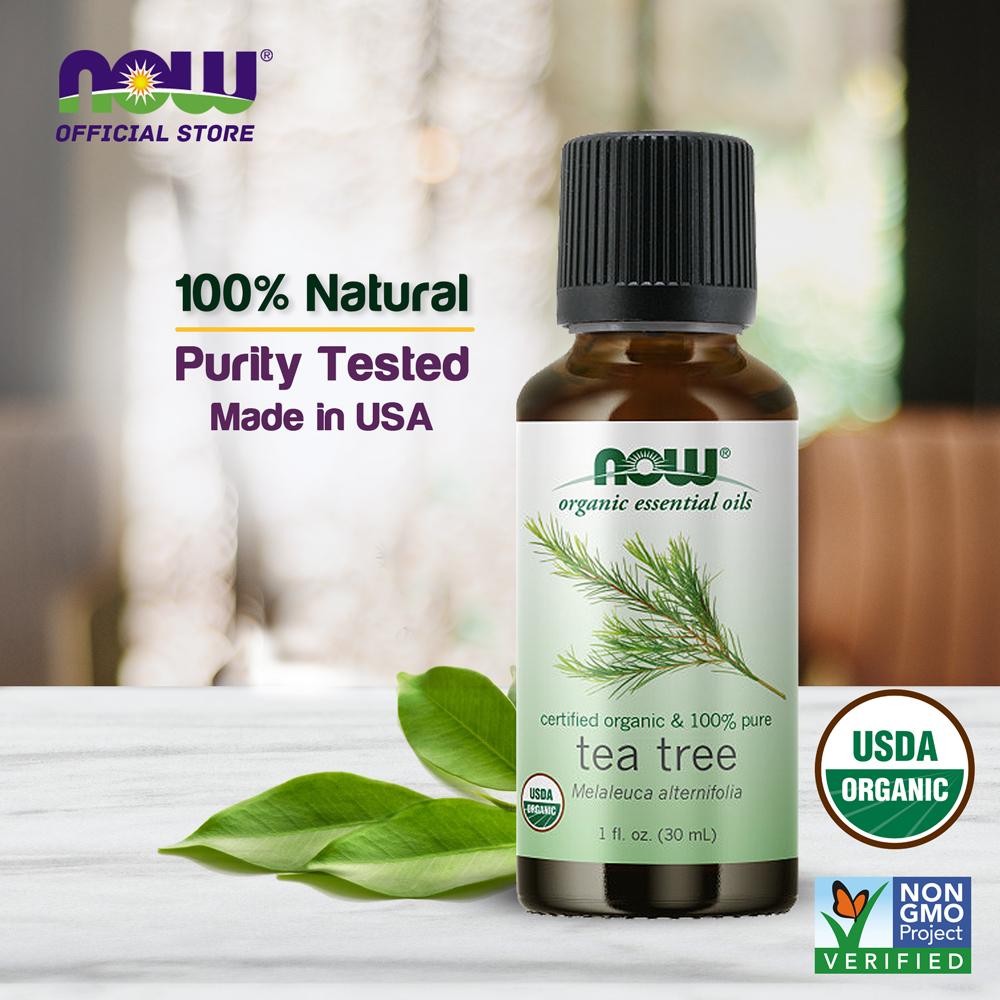 NOW Foods Organic Tea Tree Oil, Cleansing Aromatherapy Scent, Steam Distilled, 100% Pure, (30ml) - Bloom Concept