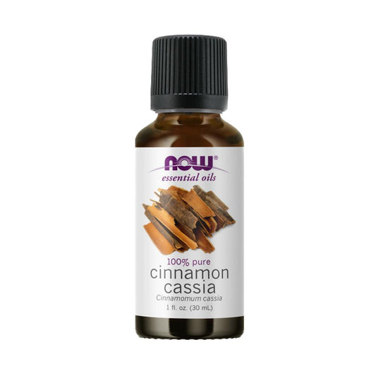 NOW FOODS Essential Oils, Cinnamon Cassia Oil, Warming Aromatherapy Scent, Steam Distilled, 100% Pure, Vegan, Child Resistant Cap, 1-Ounce (30 ml) - Bloom Concept