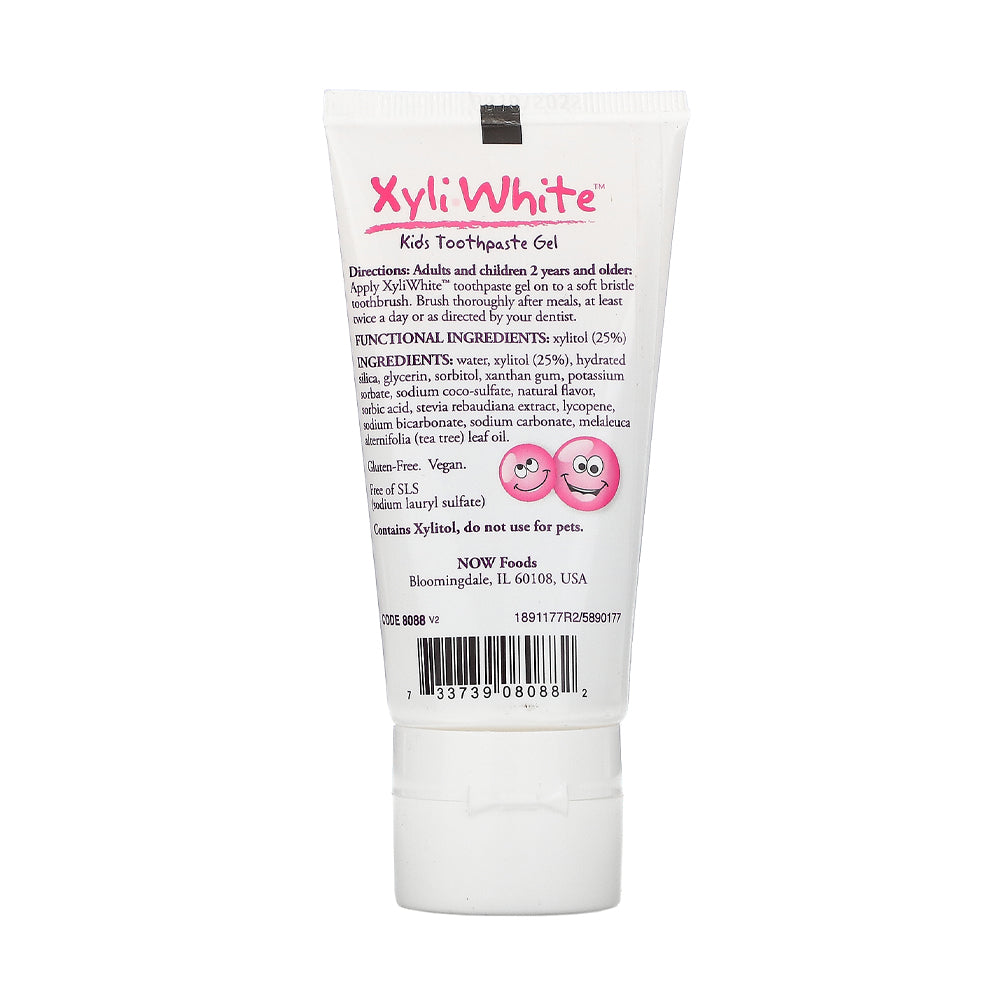 NOW Solutions, Xyliwhite™ Toothpaste Gel for Kids, Bubblegum Splash Flavor, Kid Approved! 3-Ounce, packaging may vary - Bloom Concept