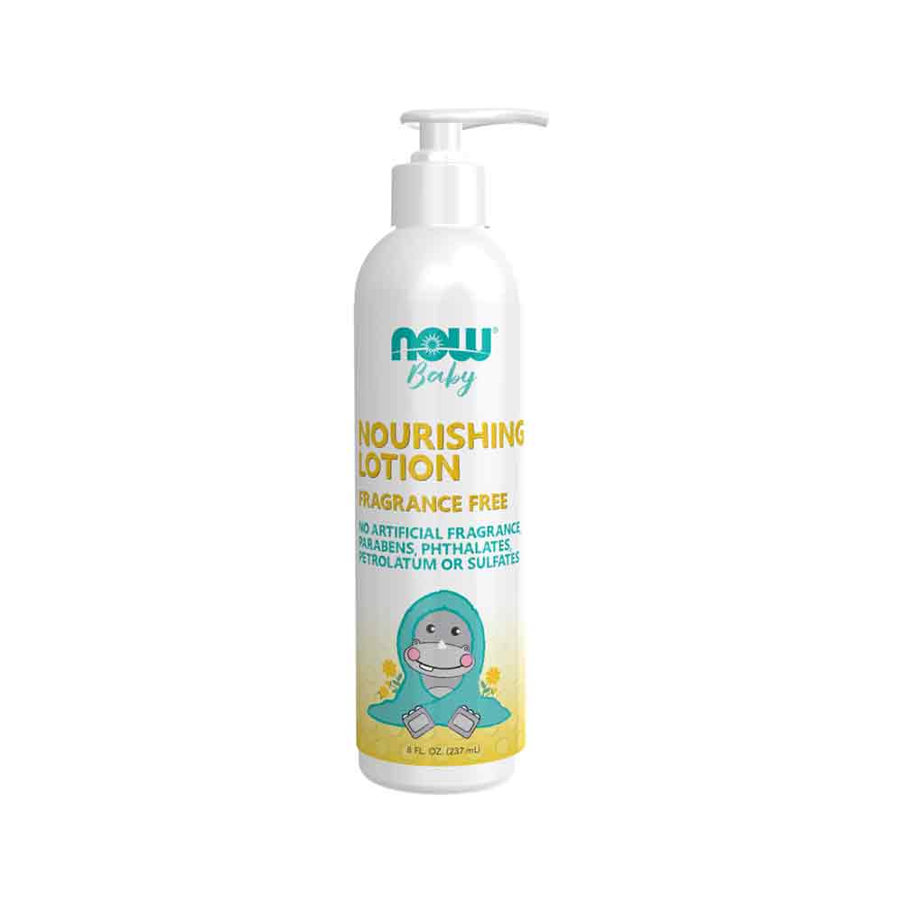 NOW Baby, Nourishing Baby Lotion, Fragrance Free, Paraben Free, 8 Fluid Ounces (237ml) - Bloom Concept