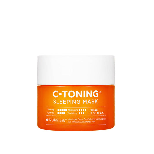 Nightingale C-Toning Sleeping Mask - 100ml, Hydrating & Brightening for Clear, Glowing Skin, Korean Skincare, Vitamin Radiance Enhancement, Moisturizing Barrier - Bloom Concept