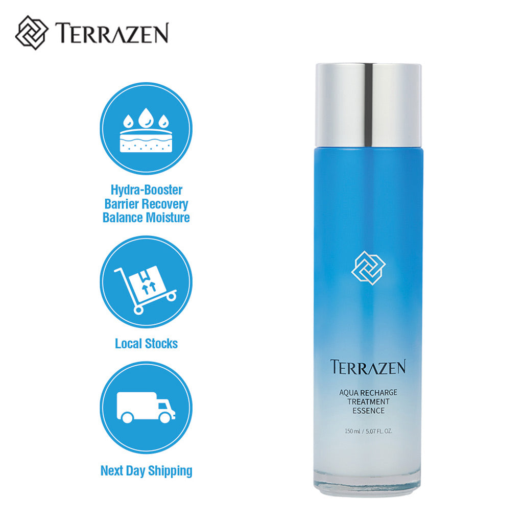 TERRAZEN Aqua Recharge Treatment Essence 150ml - Boosting Moisturizing Treatment for Dry, Dehydrated Skin - Bloom Concept