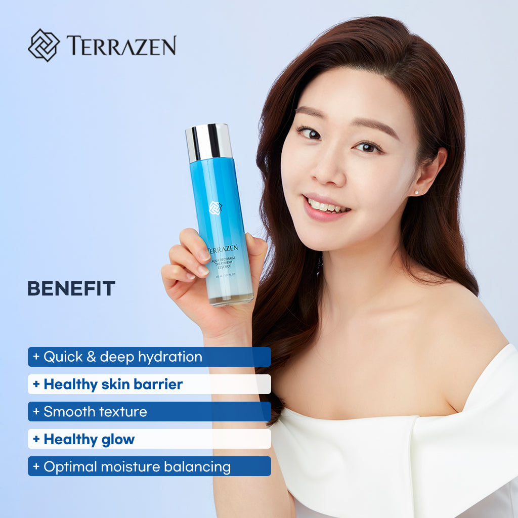 TERRAZEN Aqua Recharge Treatment Essence 150ml - Boosting Moisturizing Treatment for Dry, Dehydrated Skin - Bloom Concept