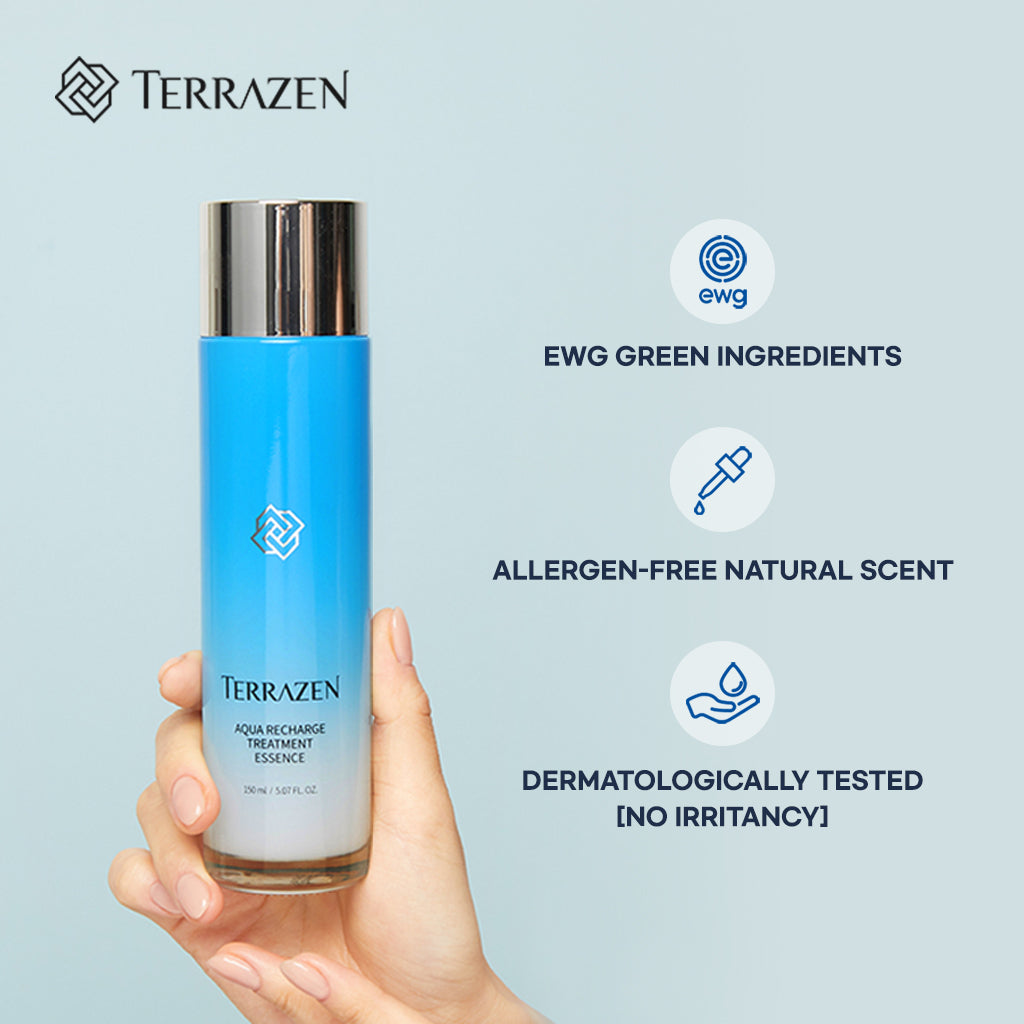 TERRAZEN Aqua Recharge Treatment Essence 150ml - Boosting Moisturizing Treatment for Dry, Dehydrated Skin - Bloom Concept