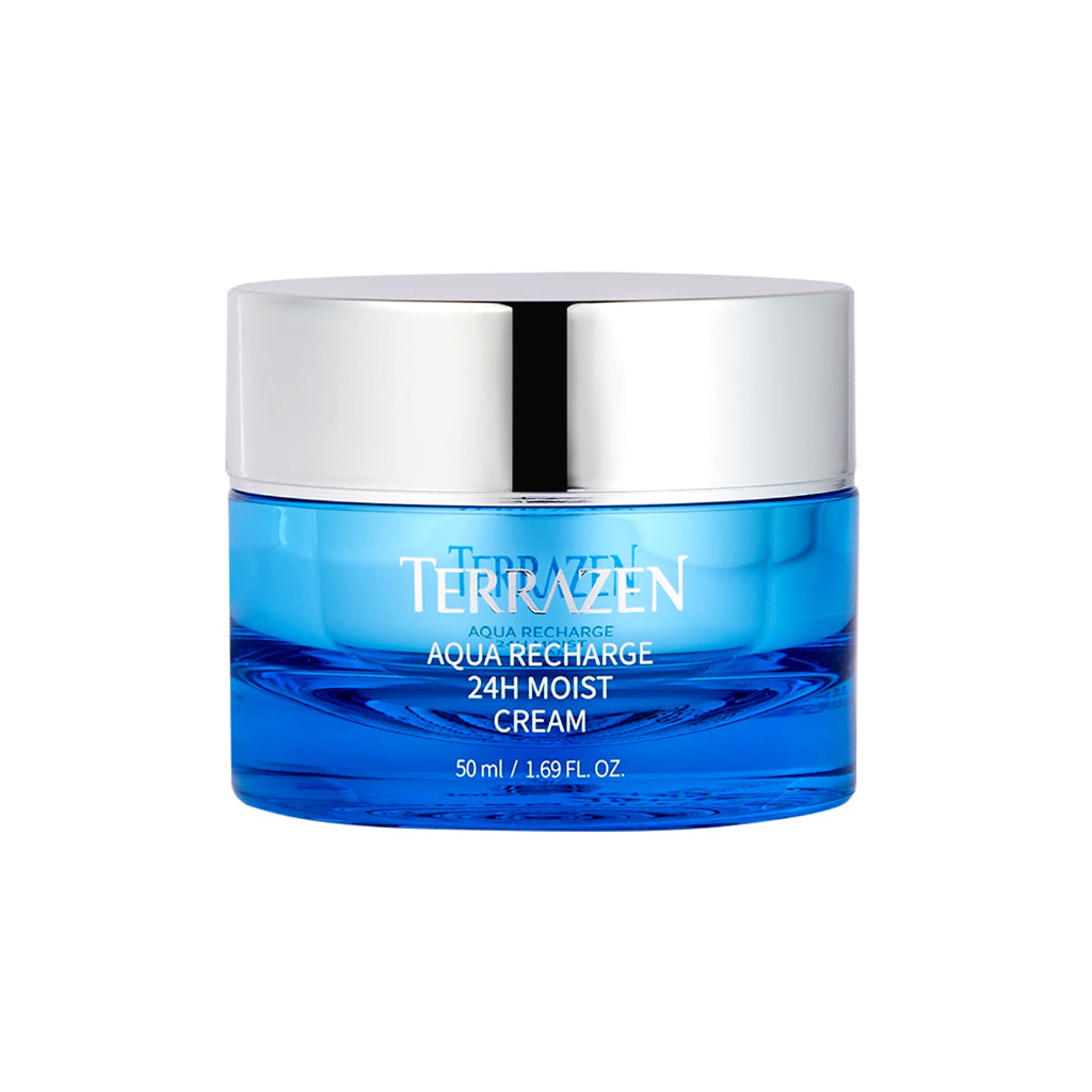 TERRAZEN AQUA RECHARGE 24H MOIST CREAM 24Hr lasting hydration - Dual Biotics, Hyaluronic Acids for ultimate hydration and nourishment 15ml/50ml - Bloom Concept