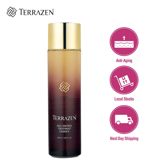 TERRAZEN Age Control Treatment Essence: A Multi-purpose Formula for Bouncy, Luminous Skin (30ml/150ml) Anti-aging, Firming, Brightening, Elasticity, and Luminous Skin in One Bottle - Bloom Concept