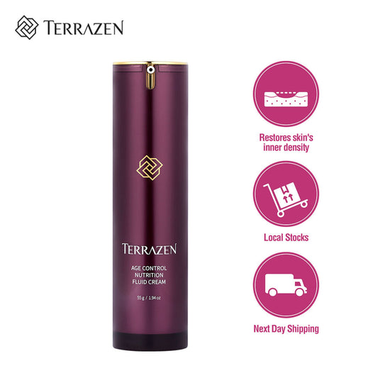 TERRAZEN Age Control Nutrition Fluid Cream: Soft, Restorative Cream that Boosts Inner Density and Creates a Smooth, Radiant Complexion 15ml/55g - Bloom Concept