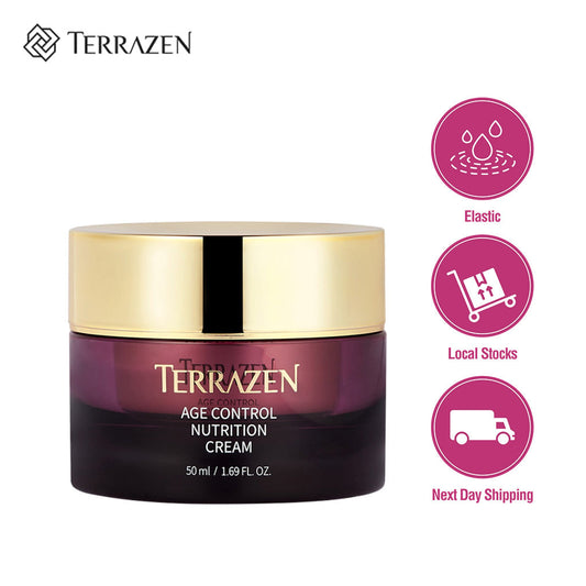 TERRAZEN Age Control Nutrition Cream: Wrinkle-Reducing Formula with Hyaluronic Acid, Plant Stem Cell, Real Protein, and Plant Squalane 15ml/50ml - Bloom Concept