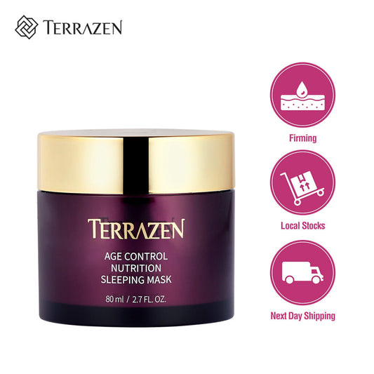 TERRAZEN Age Control Sleeping Mask with PHA, Peptide, Squalane - Firming, Hydrating, Glowing - Overnight Face Mask (80ml) - Bloom Concept