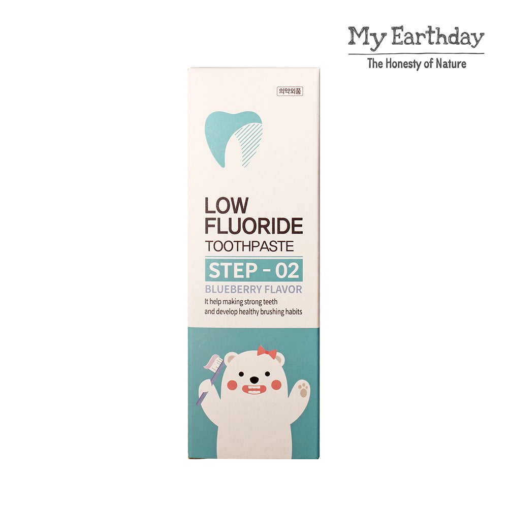 MyEarthday Alpha Care Plus Toothpaste STEP 2 (Low fluorine) formulated for Baby & Kids, Blueberry Flavour 3.2ml - Bloom Concept