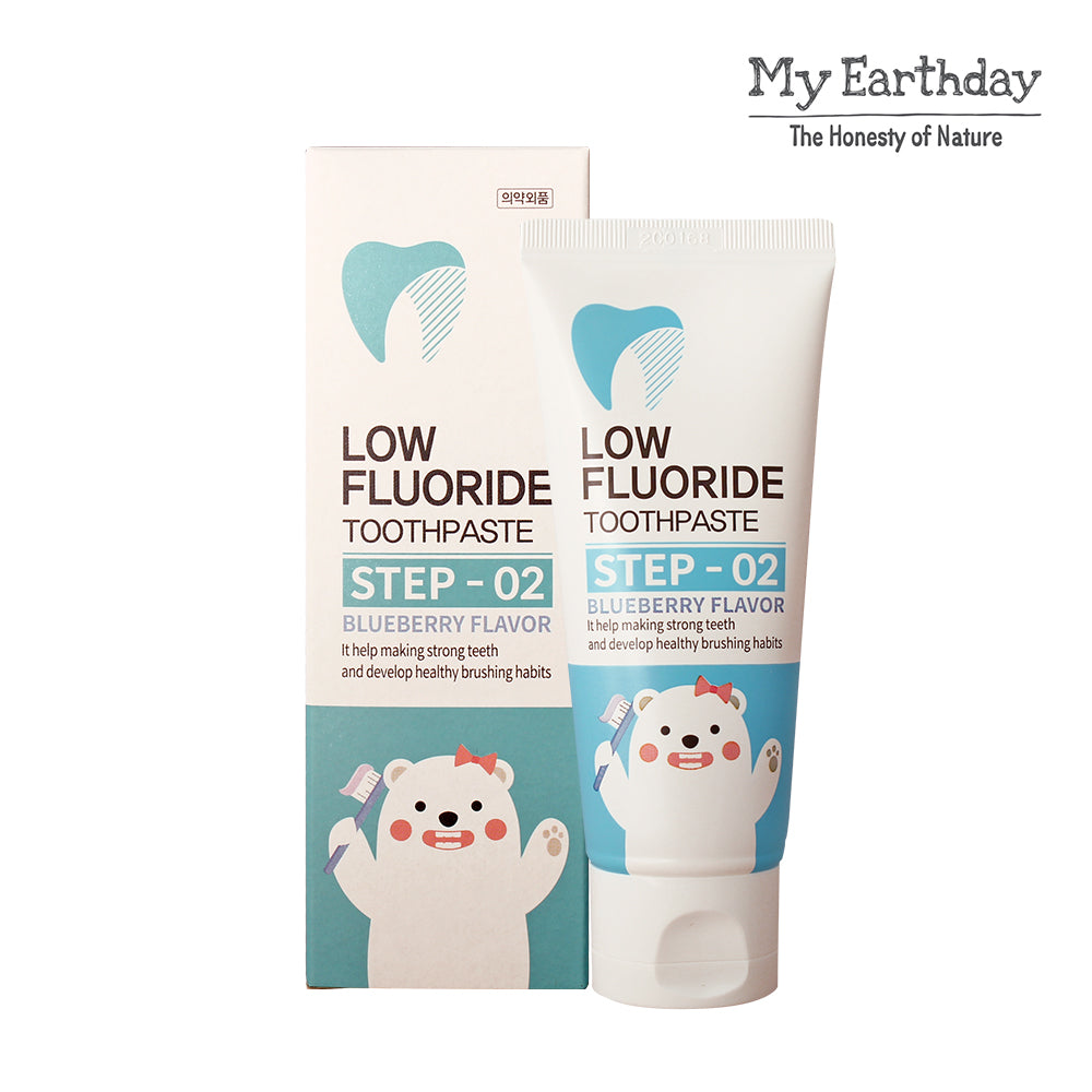 MyEarthday Alpha Care Plus Toothpaste STEP 2 (Low fluorine) formulated for Baby & Kids, Blueberry Flavour 3.2ml - Bloom Concept