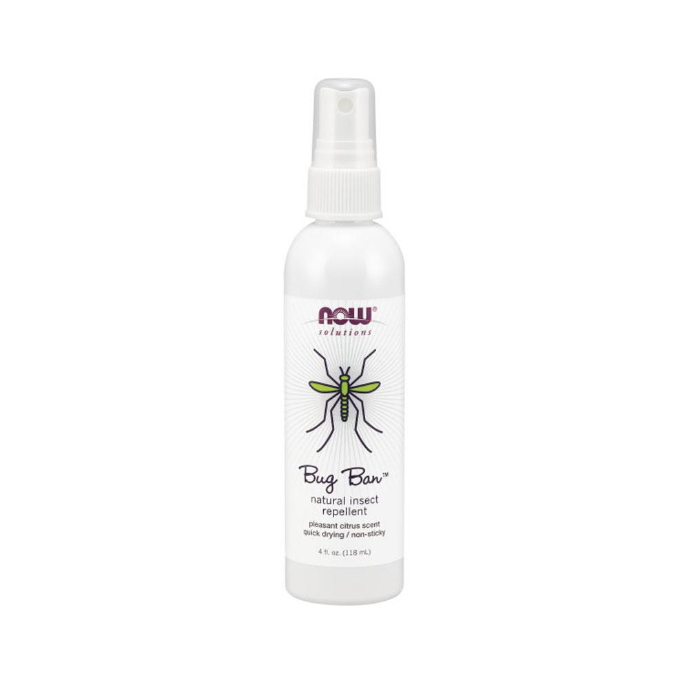 Now Foods, Bug Ban Spray, Natural Insect Repellant, Quick Dry, Citrus Scent, Non-Sticky Formula, 4 fl oz (118 ml) - Bloom Concept