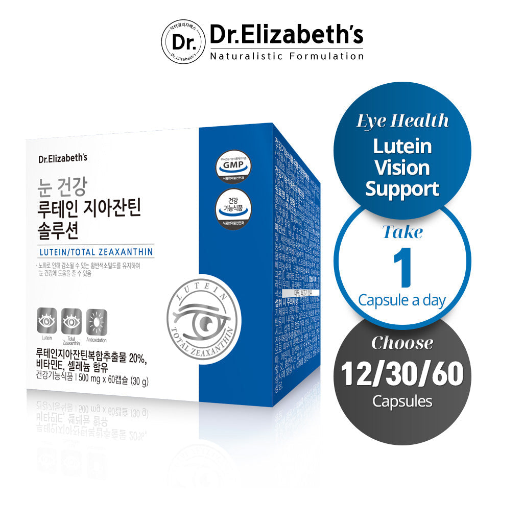 Dr. Elizabeth's Eye Nutrition Lutein Zeaxanthin Solution - 500mg x 60 Capsules for Optimal Eye Health - Bloom Concept